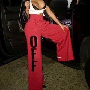 OFF WHITE wide leg pants